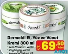 DERMOKİL EL, YÜZ VE VÜCUT KREMİ 300 ML fiyat ve kampanya bilgisi